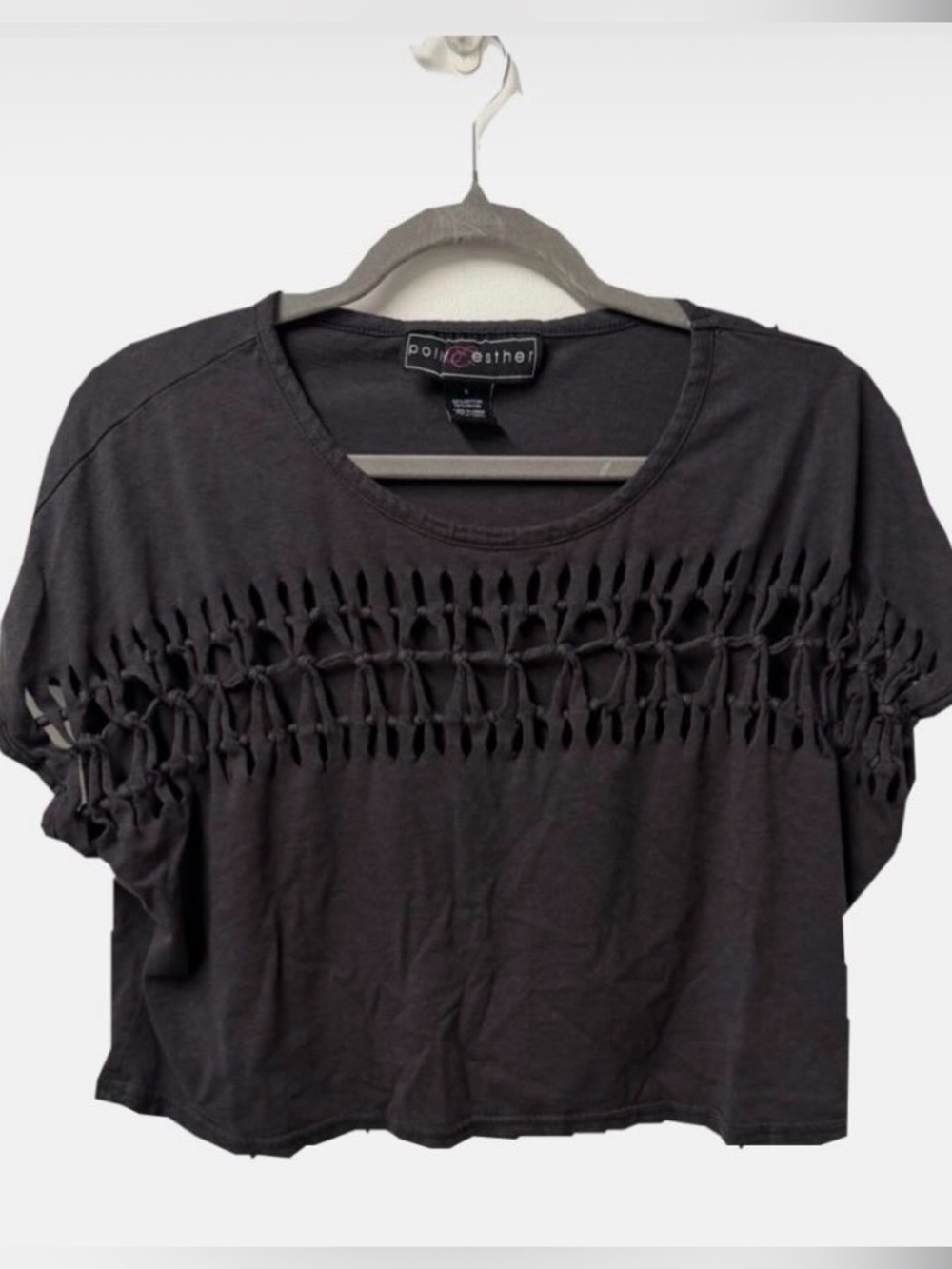 Polly & Esther Slashed Style Crop Top